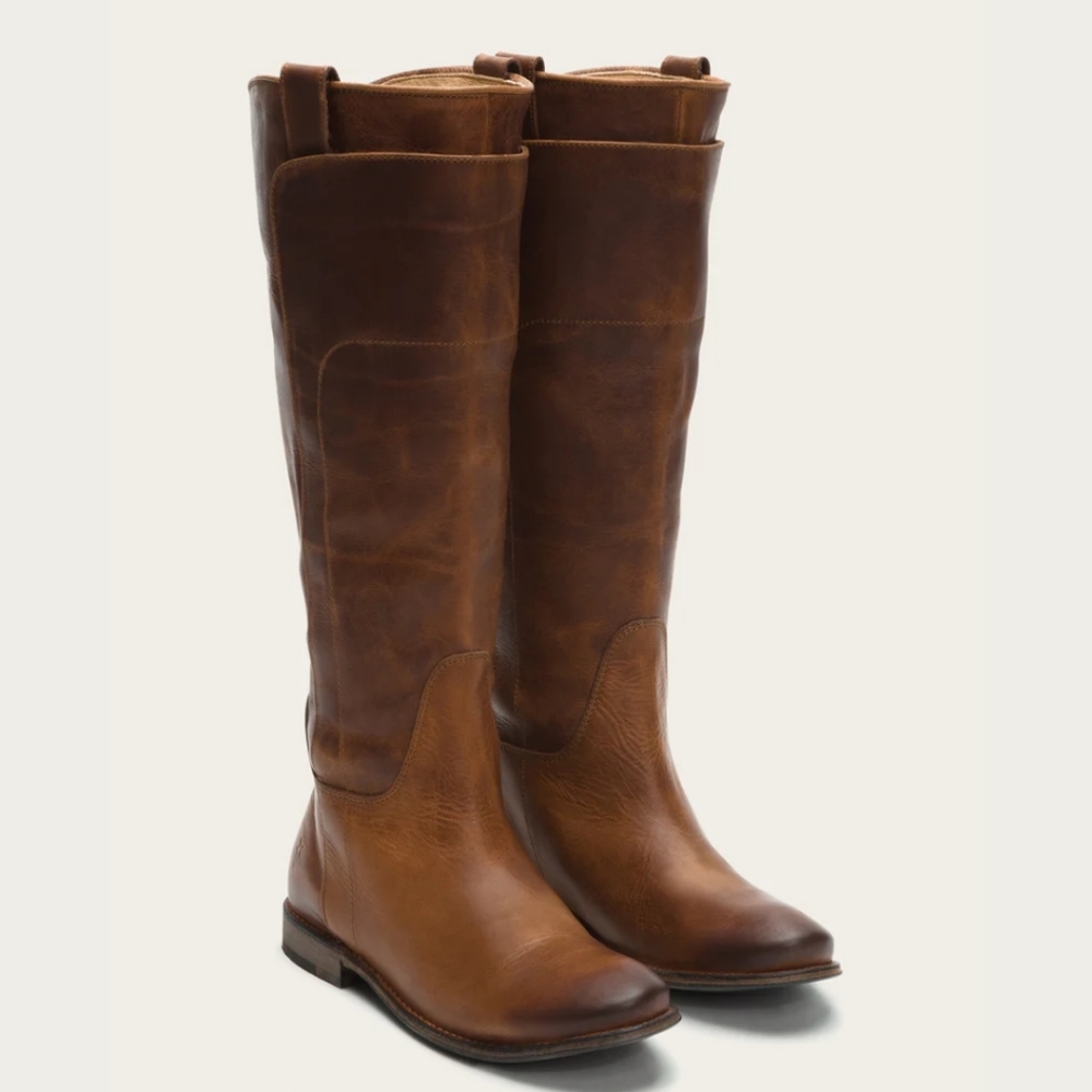 NEW in Box FRYE Paige Tall Riding Boots 10B Cognac